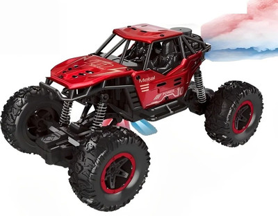 Pepstter 1:18 RC Monster Truck Car with Smoke Spray | 2WD Climbing Toy for Kids(Multicolor)