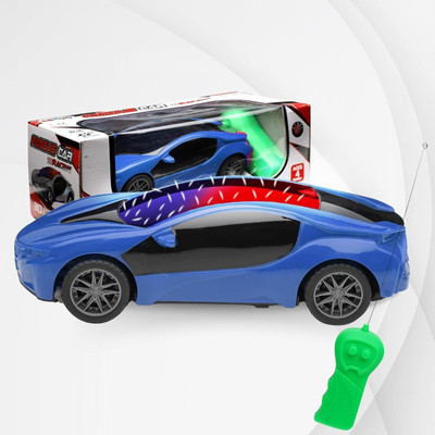 SNM97 Wireless Remote Control 2 function Fast Modern Car With 3D Lights For Kids(Blue)