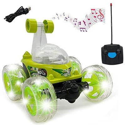 Mahi Zone 360 Degrees Rotating Wheels Ben Ten Stunt Car with Colorful 3D Lights &Music(Multicolor)