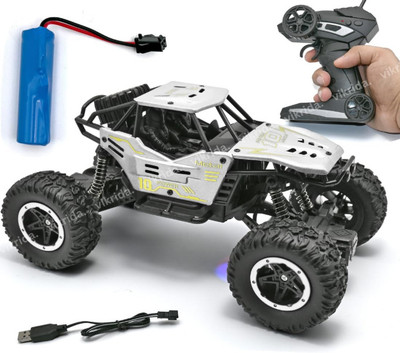 APJ enterprise Remote Control Car For Kids Rock Crawler Climbing Rc Rechargeable Toy for Kids(Grey)