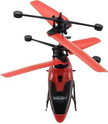 SNMM Helicopter Hand Sensor Aircraft USB Charger 2 in 1 Flying Helicopter(Red)