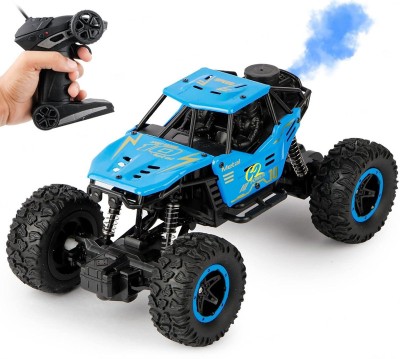 Just97 Remote Control Car For Kids With Smoke Effect 2 Wd Monster Truck For kids C45(Blue)