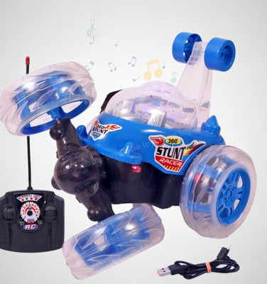 JOYWHIZ Remote Control Rechargeable 360 Degree Twisting Stunt Car_03(Multicolor)