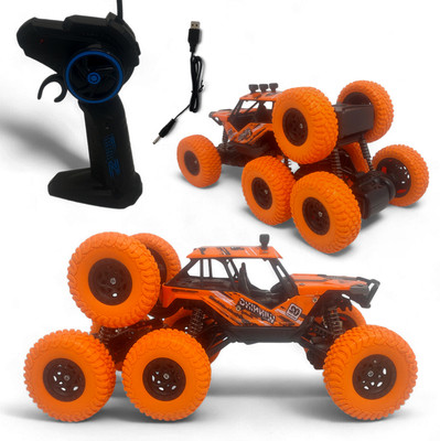 Aavkar creation 8 Wheel Rock Car Orange For kids with Fully Remote Control(Multicolor)