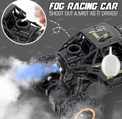 RNAV Smoke rock crawler car for kids 1:18 scale , multicolour fast car .(Black)