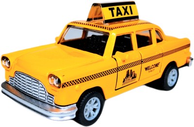 Mukku Magic All New Taxi Metal Original look Toy Car for Boys & Girl Pull Back Car(Yellow)