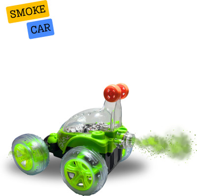 Vaniha Acrobatic 360 Degree Twisting Stunt Car with Music & Lights for Kids(Green)