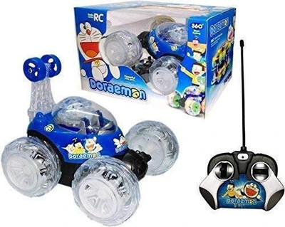 JOYWHIZ Rechargeable Stunt Car Big Size 360 Degree Rotating Remote Control_B-103(Blue)