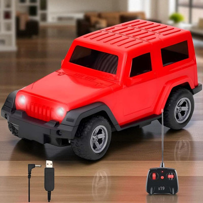 Just97 Remote control Thar Rechargable RC Toys For Kids With Music_I38(Red)