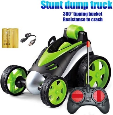 Skyler Collection Skyer Collection RC Car Tumbling Stunt 360 Degree Rotating Remote Control Toy(Green)