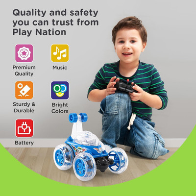 JOYWHIZ Premium USB Rechargeable Stunt Toy Car, 360°Twisting Remote Control Car for Kid.(Multicolor)