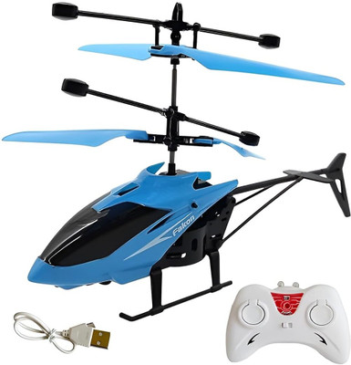 august Flying Remote Control RC Induction Type Indoor Outdoor Helicopter(Blue)