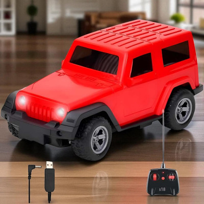 Just97 Remote control Thar Rechargable RC Toys For Kids With Music_I37(Red)