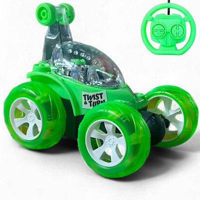 SMART BOY RC Stunt Car with LED Lights & Music for Kids M-9802(Green)