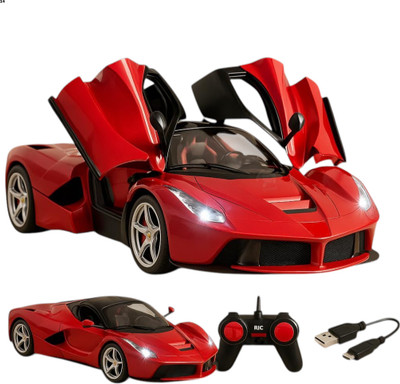 TOYACHI Rechargeable Remote Control Sports Car with Openable Doors & Lights14(Red)