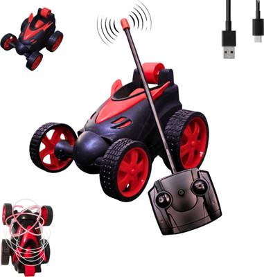 Happikind 360° Stunt Car Toy For Kids | Rechargeable RC Car for Kids & Boys(Red)