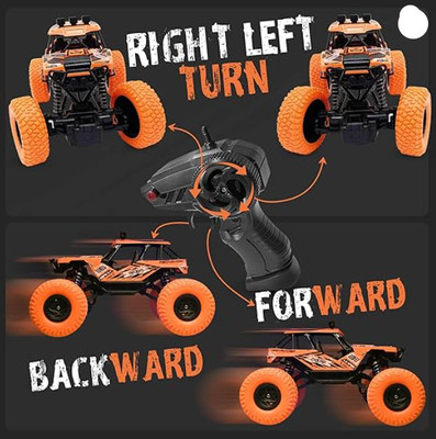 HornFlow Rock (IND*71) Crawler Remote Control Car 1:18 Scale Rechargeable Monster Truck(Orange)