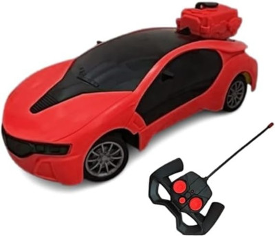 APJ enterprise Remote Control 3d Famous Smoke Car 2 WD Multicolor(Red)