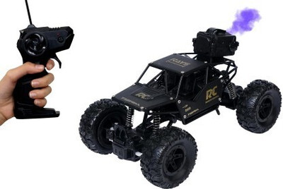 FANSEEKART Remote Control Rock Crawler Mist Smoke Spray Function, High Speed 1:18 RC Car(Multicolor)