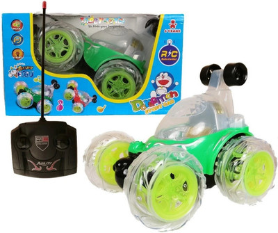 JOYWHIZ Rechargeable Remote Control Twisting Stunt Car with 360 Degrees Rotation N44(Green)