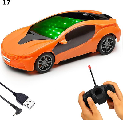 TOYACHI Famous Car Remote Control 3D with LED Lights O18(Orange)