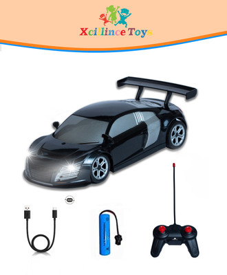 Toodles Presents-High Speed 1:24 Scale Rechargeable Remote Car for Kids(Black)