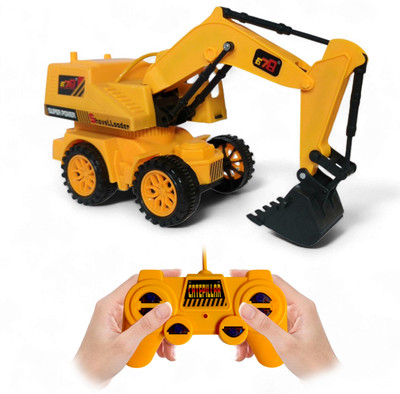 Mazedar play Remote-Controlled JCB Digger Toy for Kids with Movable Shovel,(Yellow)