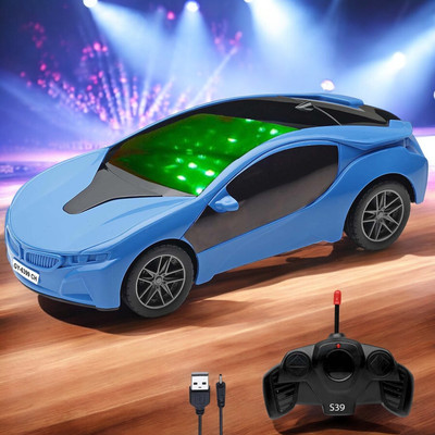 Kid Kraze Rechargeable High Speed Remote Control Famous Car & 3D LED Light For Kids_B241(Blue)