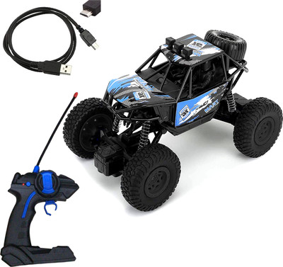 ADM 4 Wheel Rock Crawler Car 1:18 Scale Monster Truck with 2.4 GHz Remote Control(Blue)