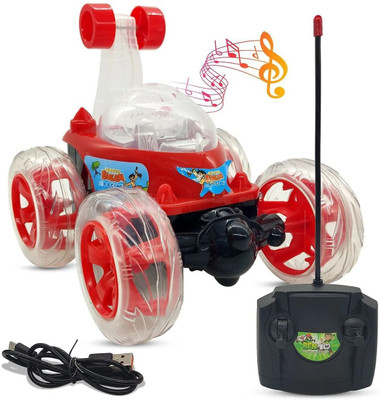JOYWHIZ Rechargeable Remote Control Twisting Stunt Car with 360 Degrees Rotation N13(Multicolor)