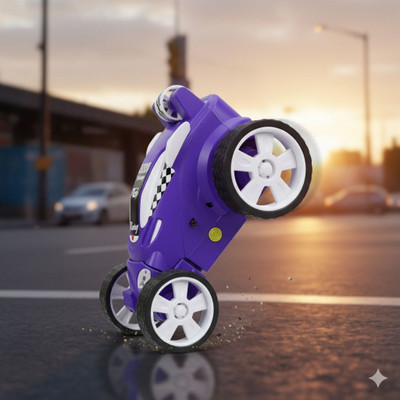 Gurukrupa Guru Krupa 360 Degree Small Stunt Car For Boys Girls Kids, Flip Spin Drift Gift(Purple)