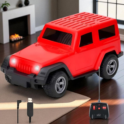 Just97 Remote control Thar Rechargable RC Toys For Kids With Music_I76(Red)
