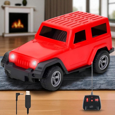 Just97 Remote control Thar Rechargable RC Toys For Kids With Music_I53(Red)
