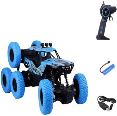 FANSEEKART 8 Wheel Rock Crawler Remote Control Car 1:18 Scale RC Monster Truck Toys(Blue)