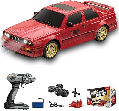 Bestie Toys 1:16 Scale RC Drift Car, 30KM/H 4WD 2.4GHz Remote Control Cars with LED Light, R(Multicolor)
