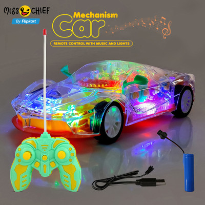 Miss & Chief Gear Simulation Remote Control Rechargeable Car, Sound & 3D Light Toys for Kids(Multicolor)