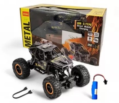 hda group Black Remote Control 1:18 Rock Crawler with Mist Smoke Spray(Green)