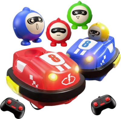 VikriDa Remote Control Bumper Car Toy 2-Pack Light & Sound Battle Cars(Multicolor)