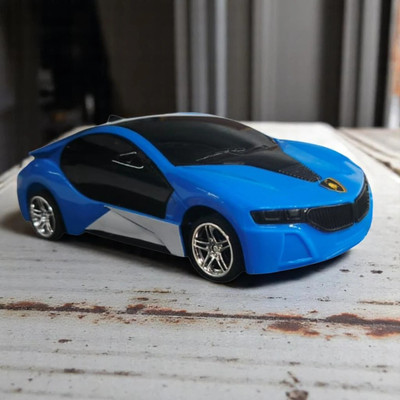Gurukrupa 3D Racing Car Toy Remote Control with 3D Light(Blue)