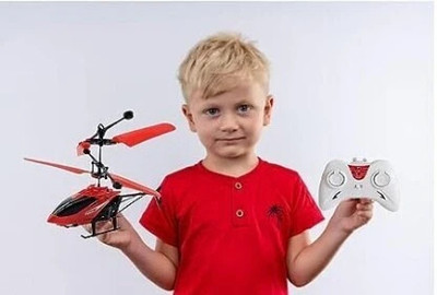 LoftNSoft Remote Control Helicopter Toy with USB Chargeable Cable for Kids (Red)(Multicolor)
