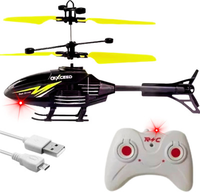 Vezimon Gravity Sensor Toy Remote Control Helicopter for Kids(Yellow & Black)