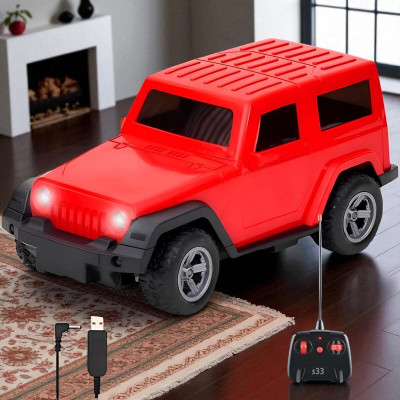Just97 Remote control Thar Rechargable RC Toys For Kids With Music_I55(Red)