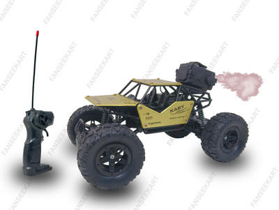 FANSEEKART Golden RC Rock Crawler – 4x2 Drive, Metal Frame For Children(Golden)