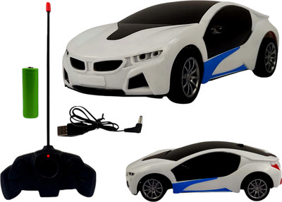 Wishkart 1:22 Scale Rechargeable Remote Control Famous Sports Car with 3D Lights on Roof(Multicolor, White)