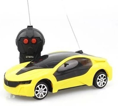 3 Jokers Wireless Remote Control 2ch Fast Modern Car With 3D Lights(Yellow)