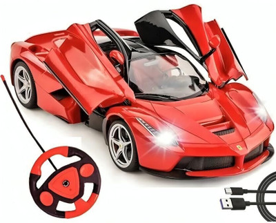 RG TRADERS Rechargeable Super Style Remote Control Car With Opening Doors_Red 06(Red)