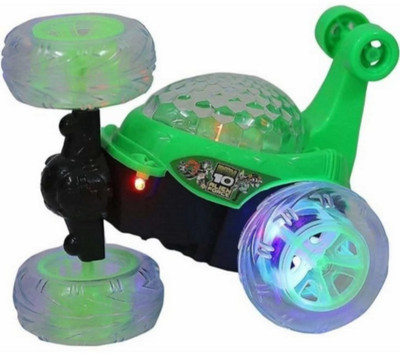 AS TRADERS Rechargeable Twisting Stunt Car With 360 Degrees Rotation G12(Green)