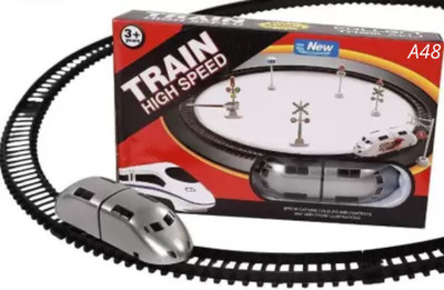 tryzens Metro Electric Railway Toy Train Set with Track for Kids (PACK OF 1) A48(Multicolor)