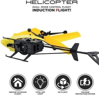 Toodles FK_Remote Control Exceed Sensor Helicopter Toy with Charger for Kids (Yellow)(Multicolor)