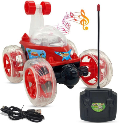 BMT Ben 10 Remote Control Rechargeable 360 Degree Stunt Car Chota Bheem Car (Red)(Red)